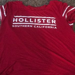 Red and white Hollister shirt